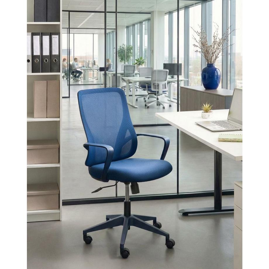 Beliani Chaise de bureau en Tissu maillé  LUMA  