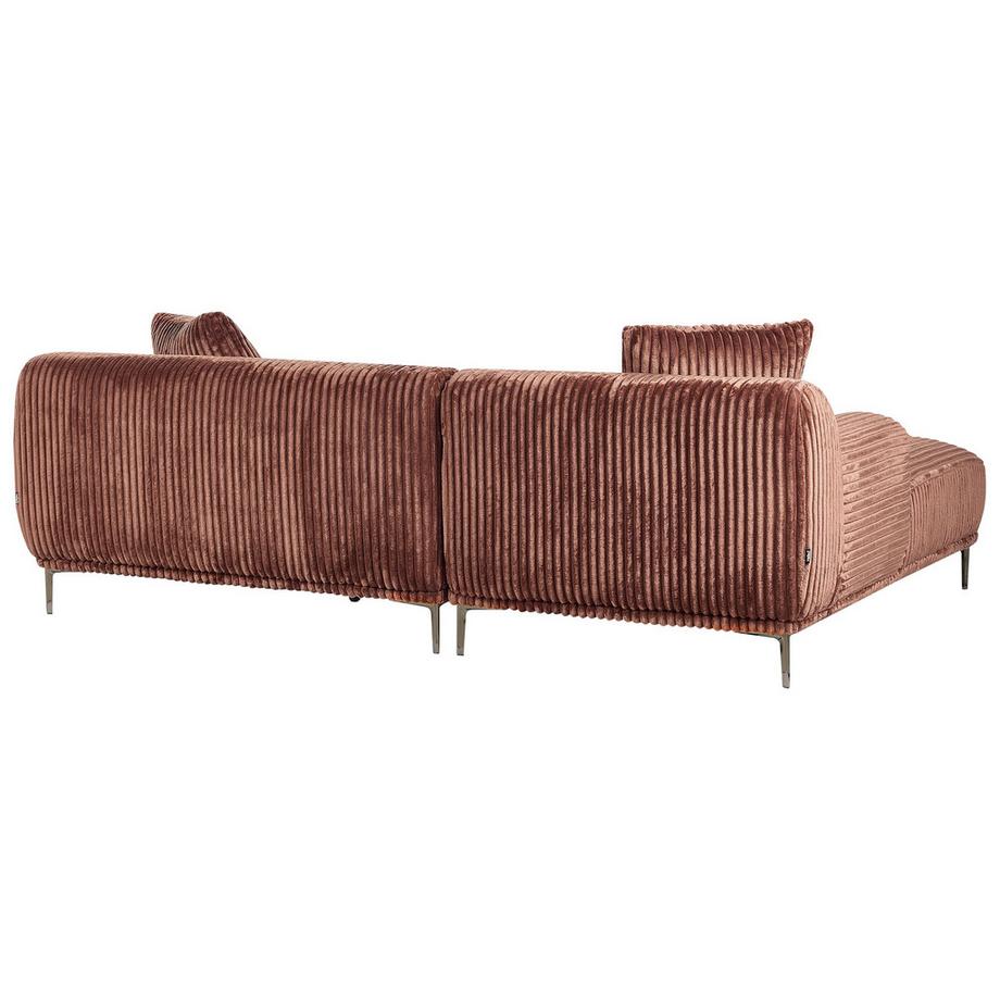 Beliani Ecksofa aus Cord Retro STENUM  
