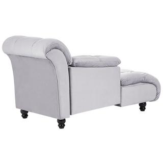 Beliani Chaise longue côté droit en Velours Glamour LORMONT  
