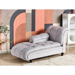 Beliani Chaise longue côté droit en Velours Glamour LORMONT  