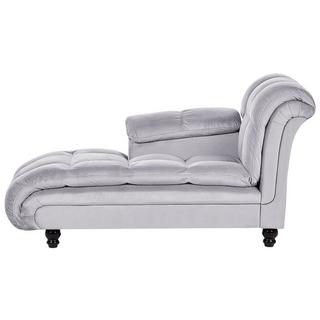 Beliani Chaise longue côté droit en Velours Glamour LORMONT  