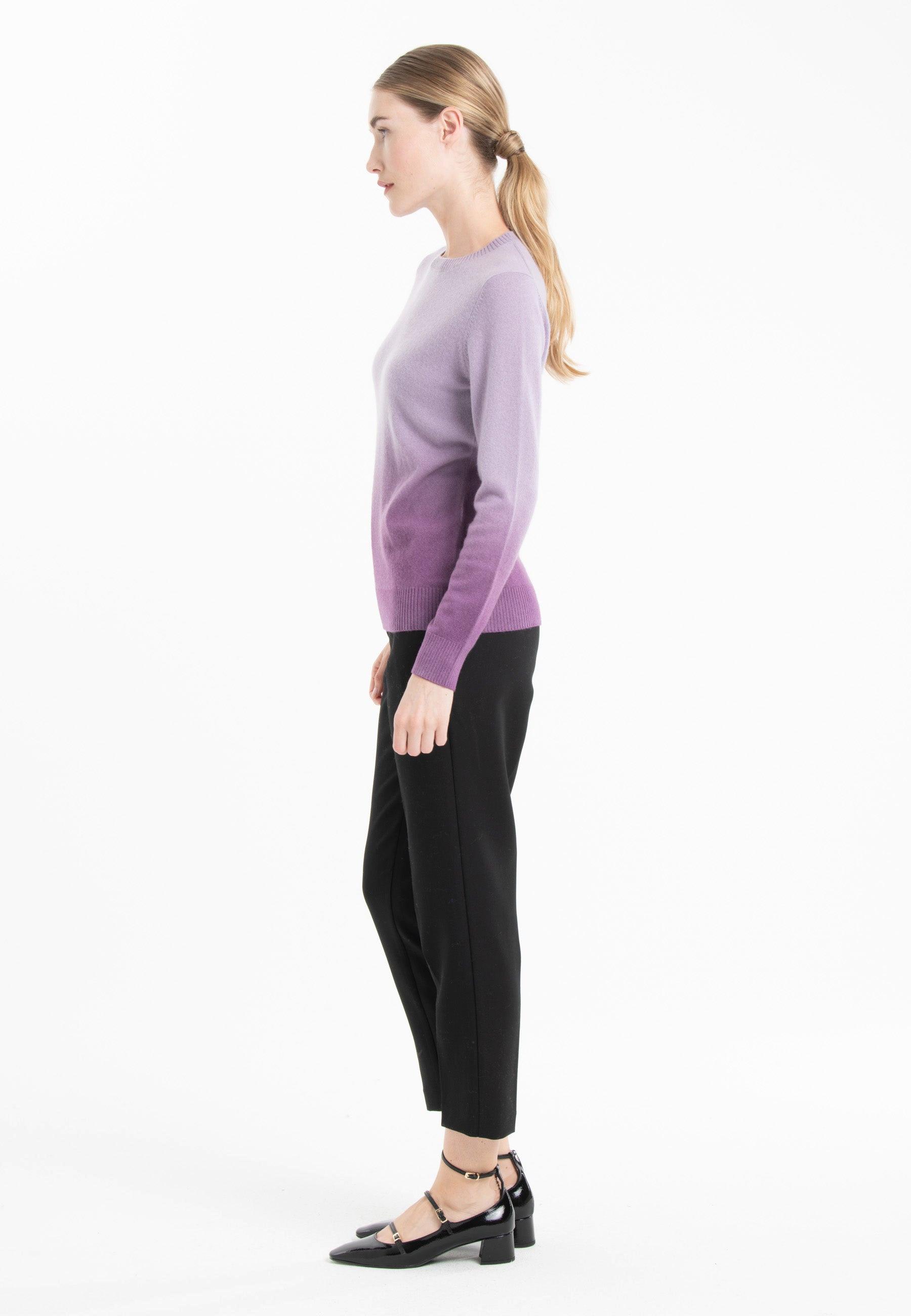 Studio Cashmere8  MIA 8 Pullover Rundhalsausschnitt mit Tie & Dye-Muster - 100% Kaschmir 