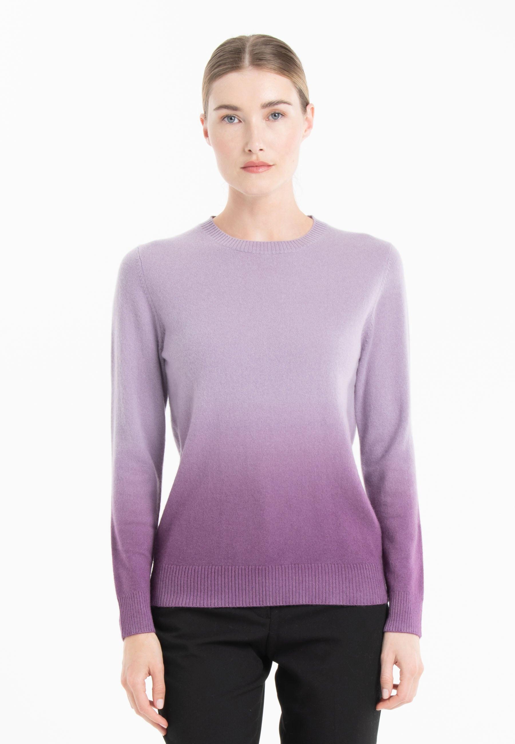 Studio Cashmere8  MIA 8 Pullover Rundhalsausschnitt mit Tie & Dye-Muster - 100% Kaschmir 