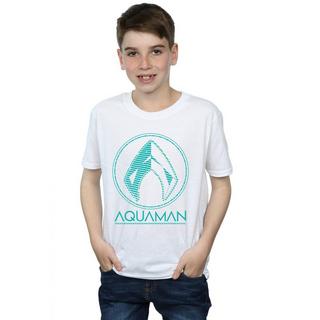 DC COMICS  Aquaman Aqua Logo TShirt 