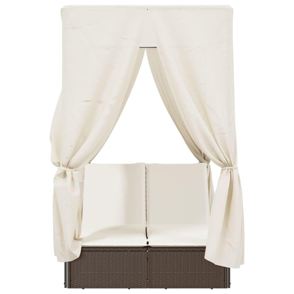 VidaXL lettino prendisole doppio Polirattan  