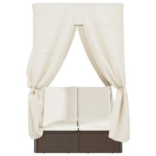 VidaXL lettino prendisole doppio Polirattan  