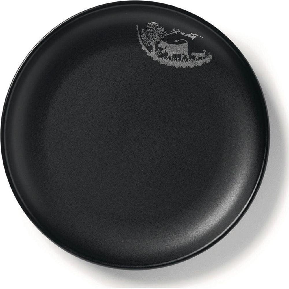 Stöckli 6 Piatti fonduta "l'alpage" nero, 6 pz ceramica - 21 cm  