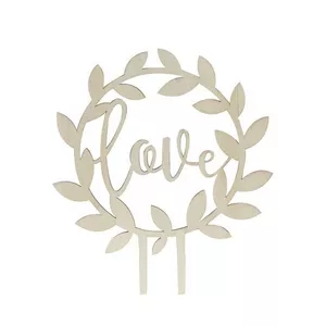Topper per torta d'amore in legno