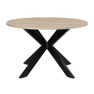 Vente-unique Tavolo da pranzo 4 coperti MDF e Metallo Rovere e Nero TILKI  