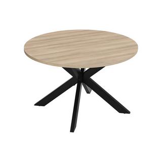 Vente-unique Tavolo da pranzo 4 coperti MDF e Metallo Rovere e Nero TILKI  