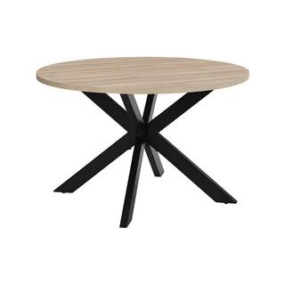Vente-unique Tavolo da pranzo 4 coperti MDF e Metallo Rovere e Nero TILKI  