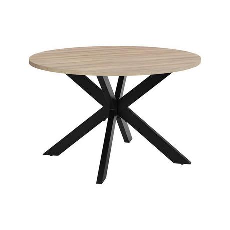 Vente-unique Tavolo da pranzo 4 coperti MDF e Metallo Rovere e Nero TILKI  