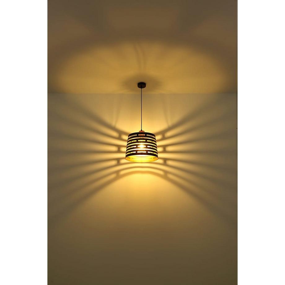 mutoni Lampada a sospensione Ablona in metallo nero opaco 1xE27  