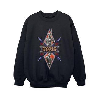 MARVEL  Wakanda Forever Tribal Spear Chest Sweatshirt 