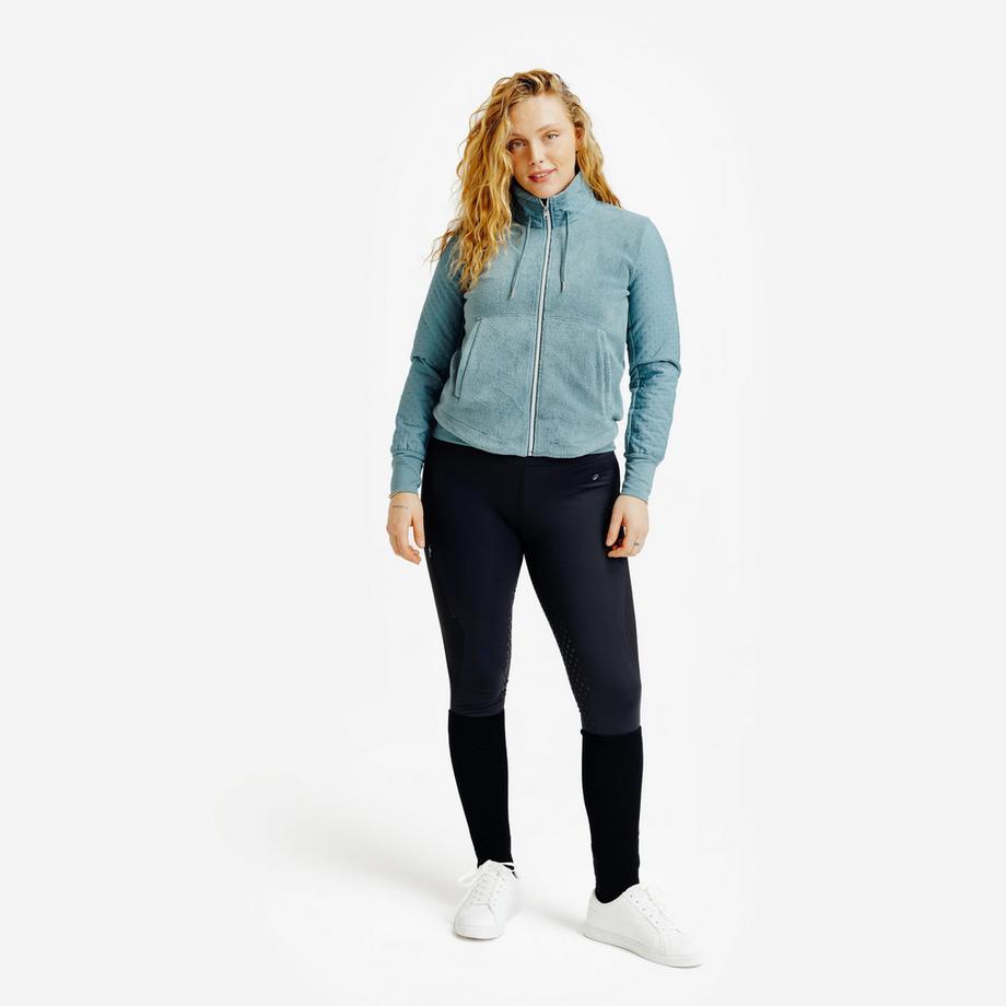 FOUGANZA  Sweat-shirt femme équitation zippé polyester 