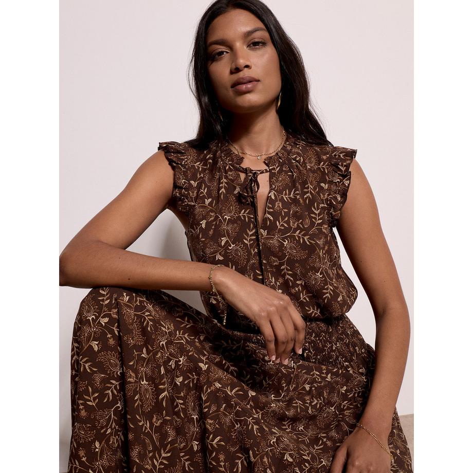 Haut à volants « Paisley » style peintural