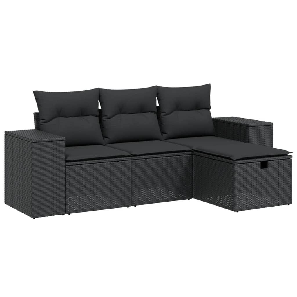 VidaXL set divano da giardino Polirattan  