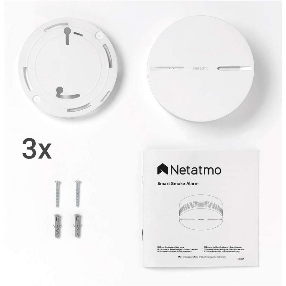 NETATMO  3x Détecteur de fumée intelligent 