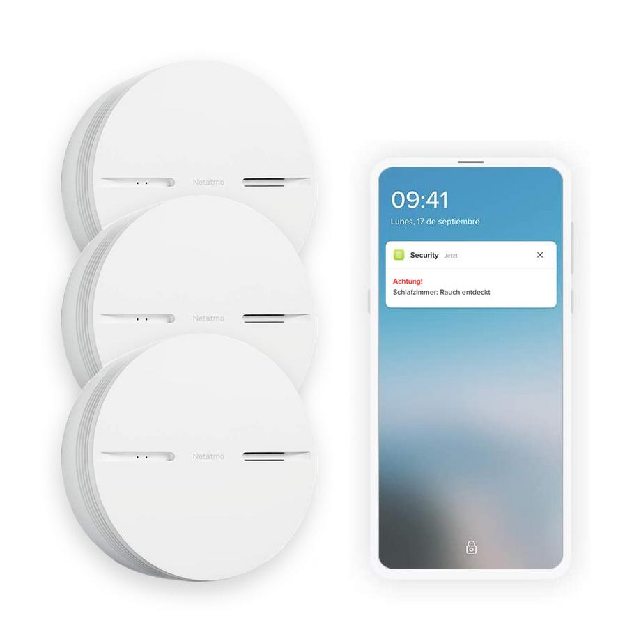 NETATMO  3x Détecteur de fumée intelligent 