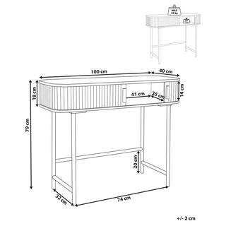 Beliani Konsolentisch aus Paulownia-Holz Modern CARNEY  