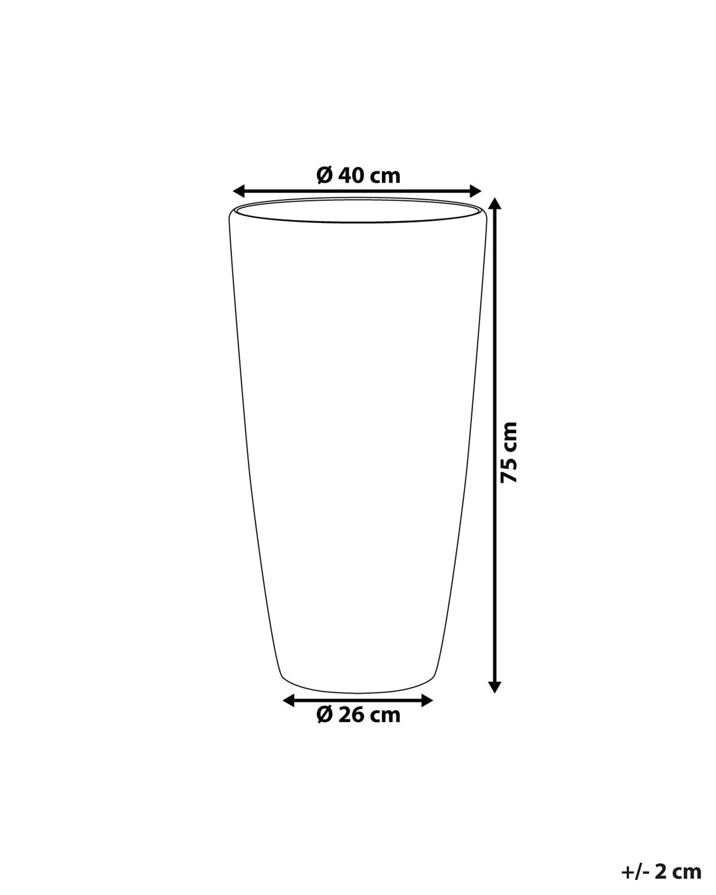 Beliani Vaso per piante en Fibra d'argilla Classico TSERIA  