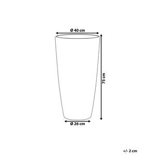 Beliani Blumenkübel aus Steingemisch Klassisch TSERIA  