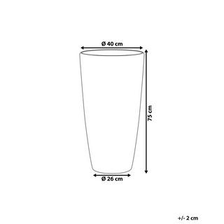 Beliani Cache-pot en Fibre d'argile Traditionnel TSERIA  