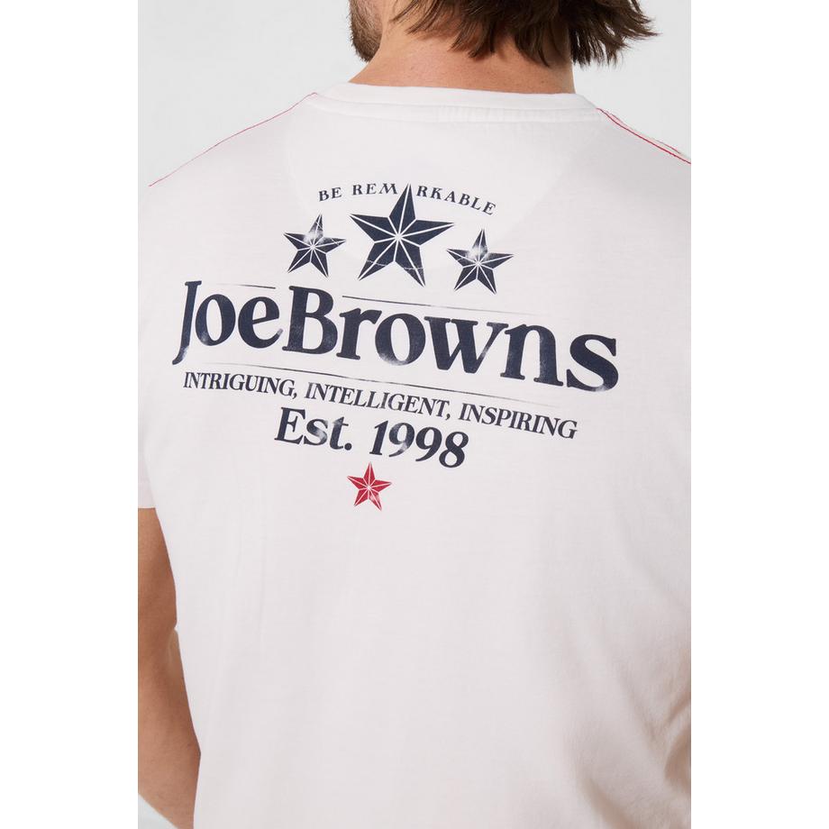 Joe Browns T-Shirt Logo Grafico con Stampa Frontale e Posteriore  