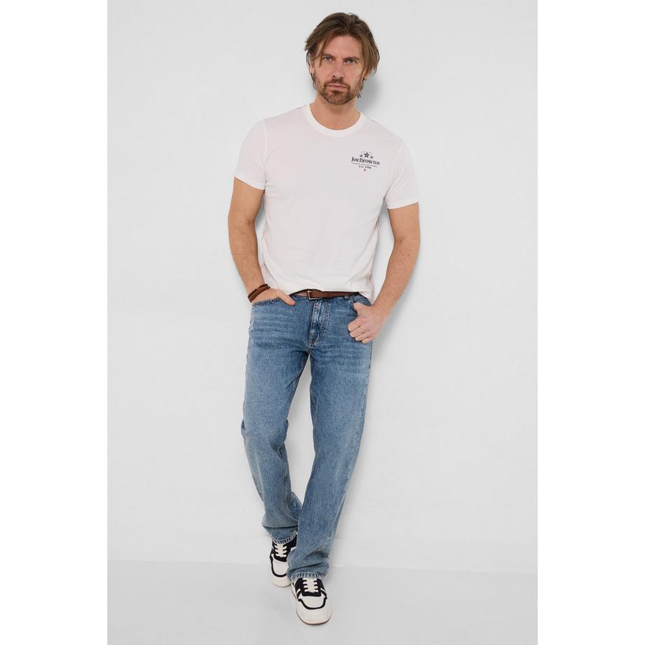 Joe Browns T-Shirt Logo Grafico con Stampa Frontale e Posteriore  