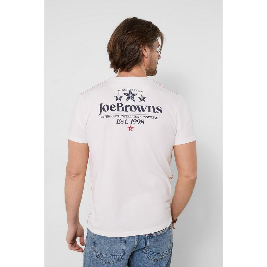 Joe Browns T-Shirt Logo Grafico con Stampa Frontale e Posteriore  