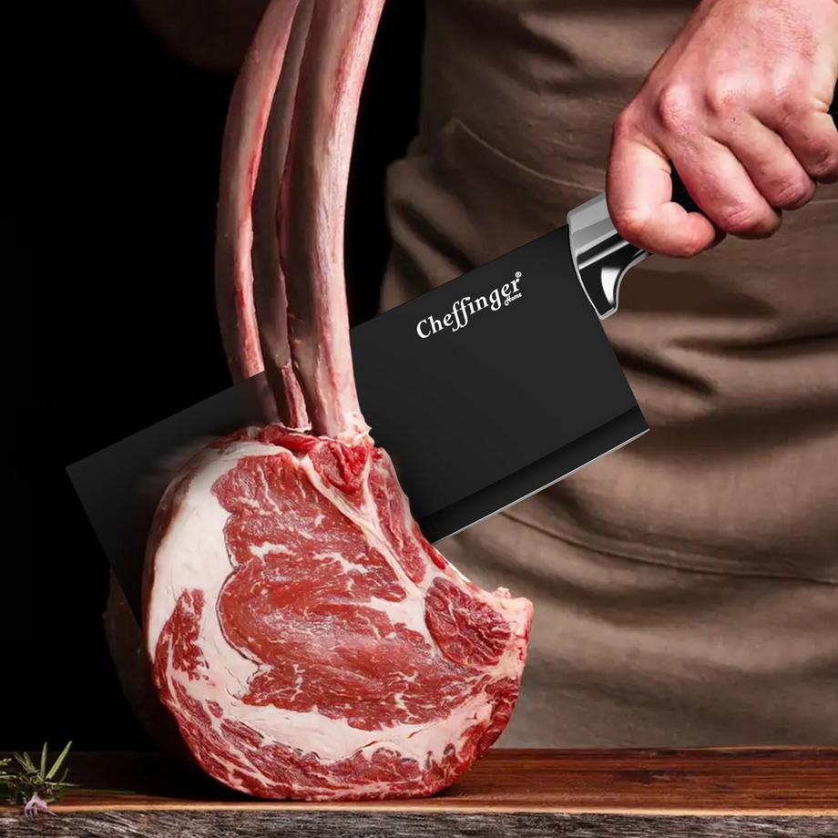 Cheffinger Leichtes 7-teiliges Messerset mit Halter  