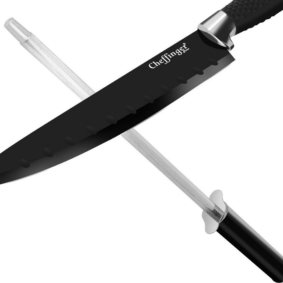 Cheffinger Leichtes 7-teiliges Messerset mit Halter  