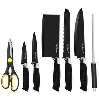 Cheffinger Set de Couteaux 7 Pièces Légers avec Support  