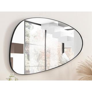 Vente-unique Miroir organique en métal - L. 72 x H. 35 cm - Noir - MANAROLA  