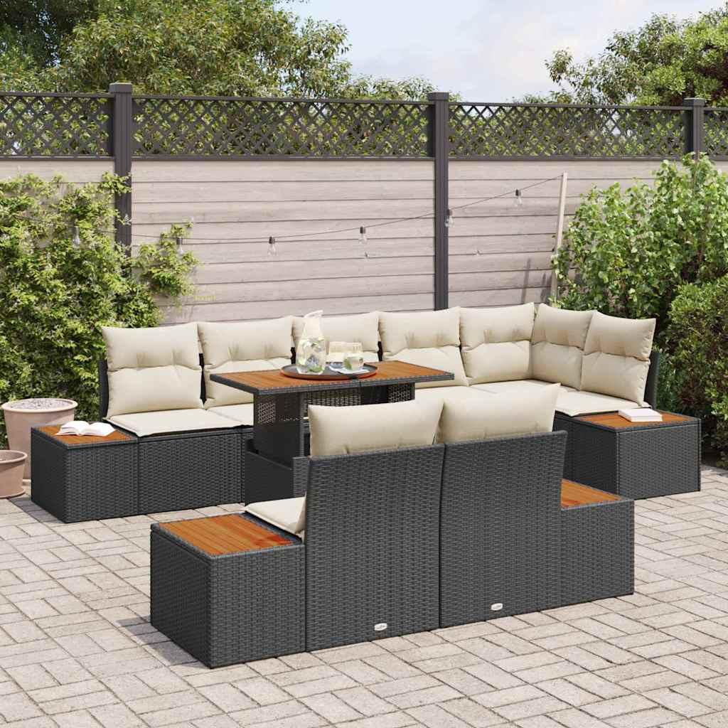 VidaXL Canapé de jardin poly rattan  