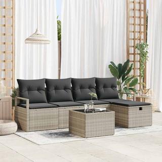 VidaXL Canapé de jardin poly rattan  