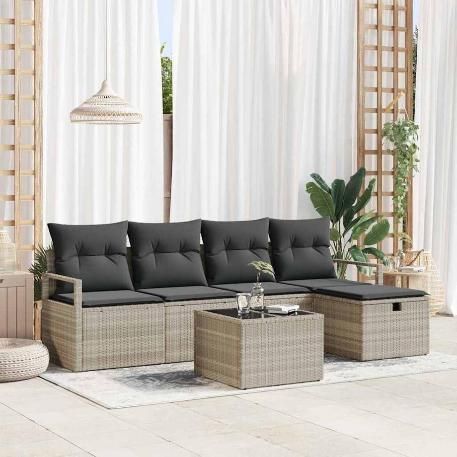 VidaXL Garten-sofa poly-rattan  