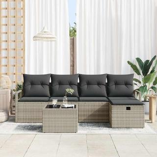 VidaXL Canapé de jardin poly rattan  