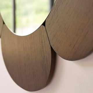 Tikamoon Spiegel mit dunklem Mindiholz-Rahmen 110 x 110 cm Sara  