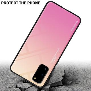 Cadorabo  Housse compatible avec Samsung Galaxy S20 - Coque de protection bicolore en silicone TPU et dos en verre trempé 
