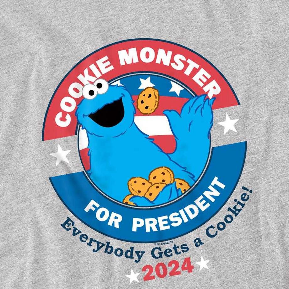 Sesame Street T-Shirt Cookie Monster Pour Président  