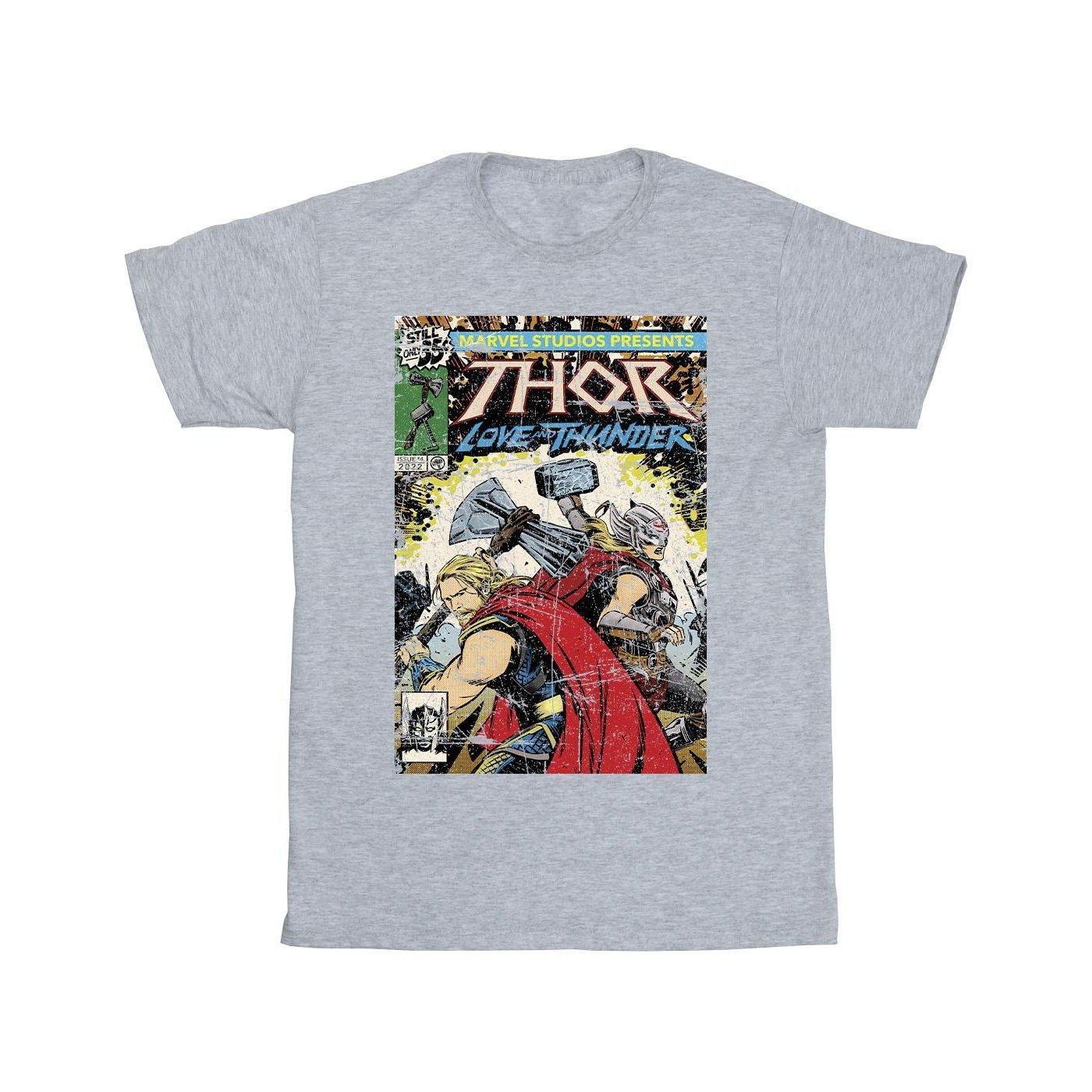 MARVEL  Thor Love And Thunder Vintage Poster TShirt 