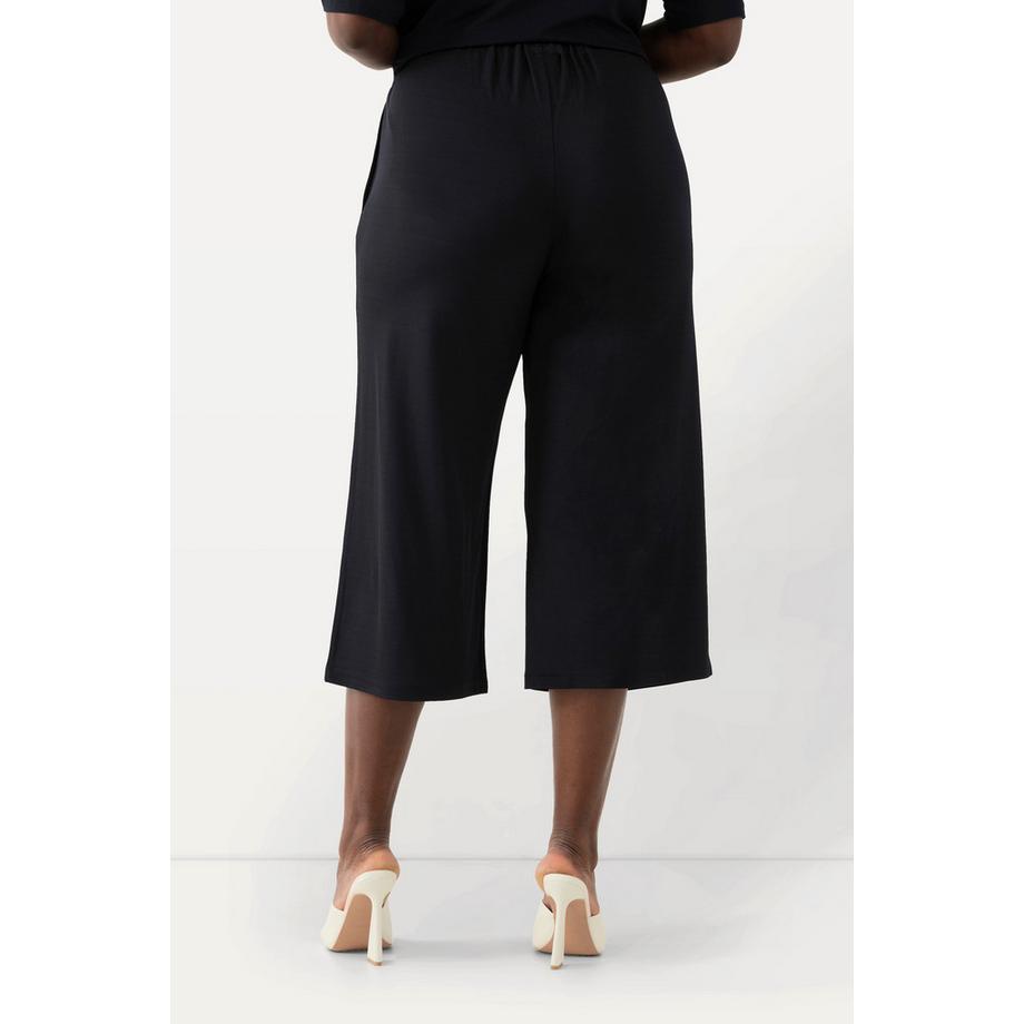 Ulla Popken Jupe-culotte Slinky Longueur Mollet Jambe Large Taille Élastique  