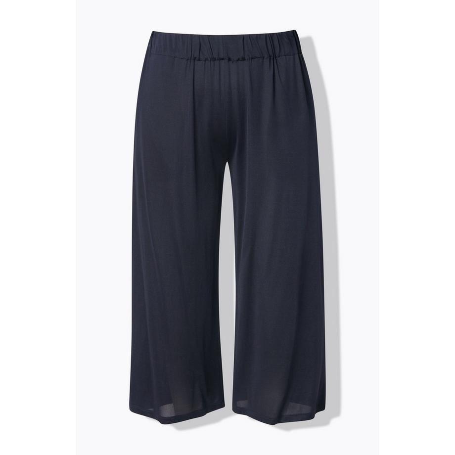 Ulla Popken Jupe-culotte Slinky Longueur Mollet Jambe Large Taille Élastique  