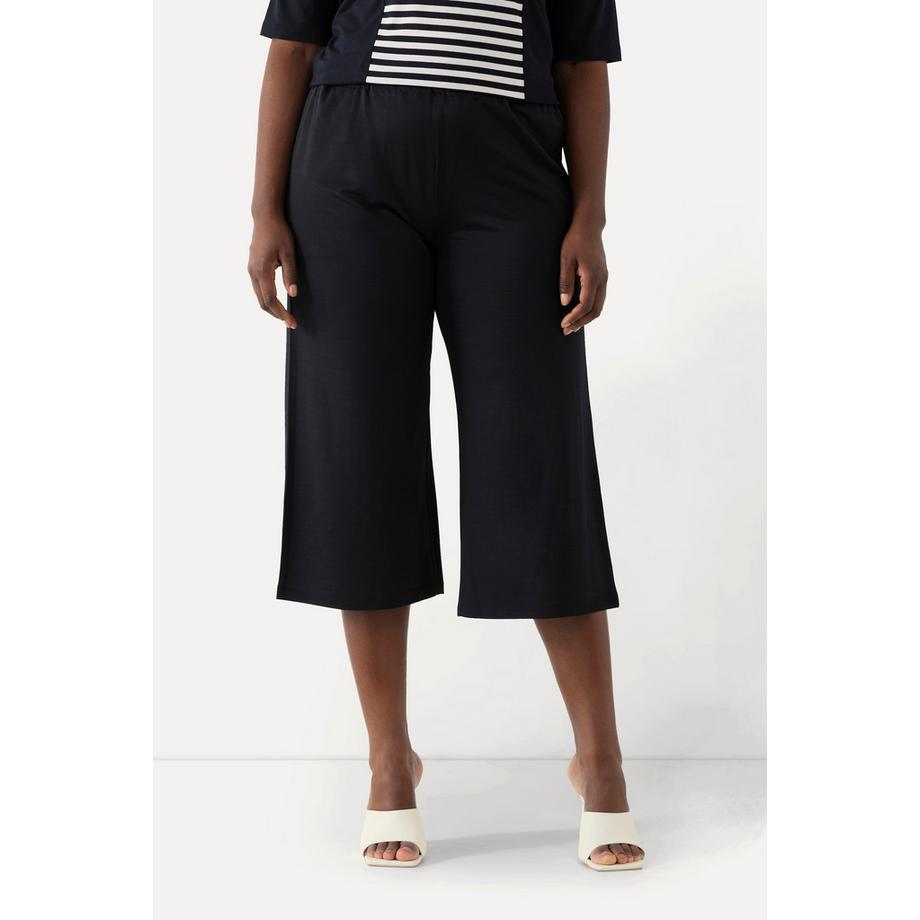 Ulla Popken Jupe-culotte Slinky Longueur Mollet Jambe Large Taille Élastique  