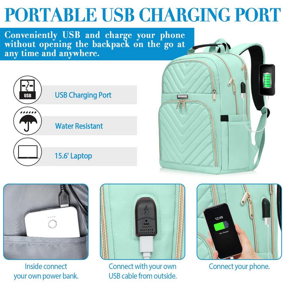 Only-bags.store  Sac à dos scolaire pour adolescent avec port de charge USB, sac à dos pour ordinateur portable Sac à dos stylé étanche pour l'école 