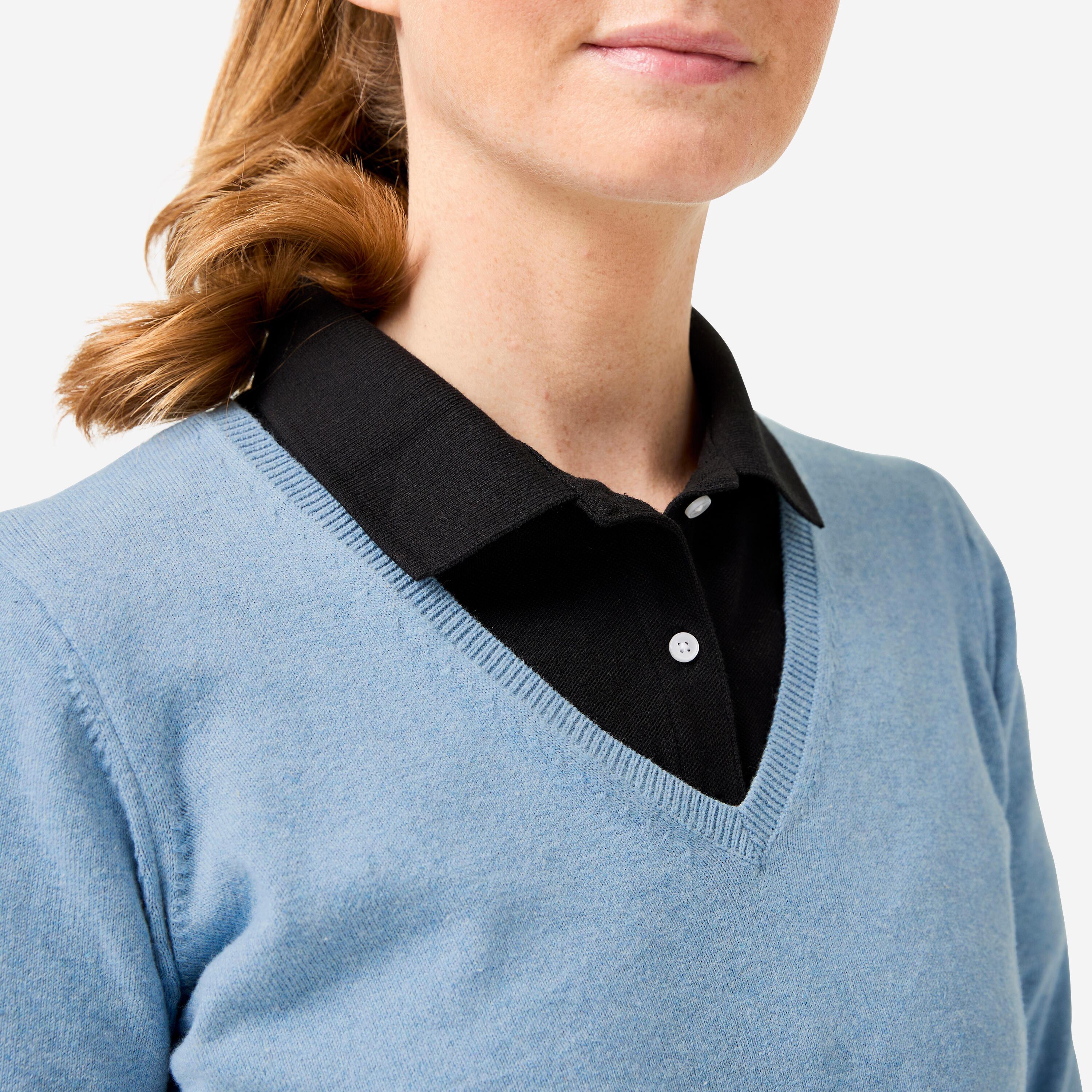 INESIS  Golfpullover  V-Ausschnitt Baumwolle 