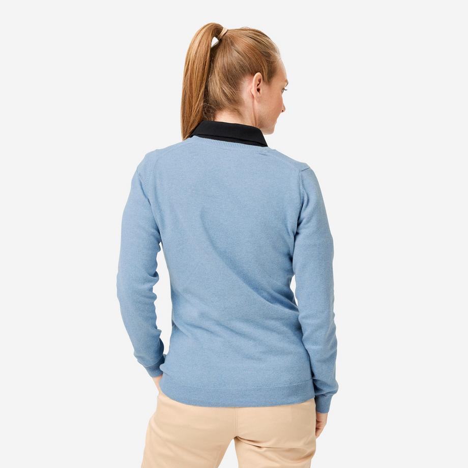 INESIS  Pullover golf donna scollo a V cotone 