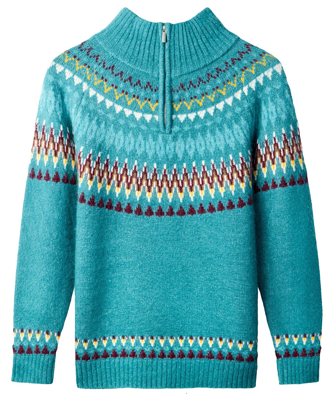 Joe Browns Pull Fair Isle Demi-Zip Maille Épaisse  