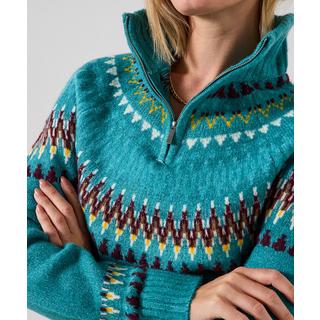 Joe Browns Pull Fair Isle Demi-Zip Maille Épaisse  